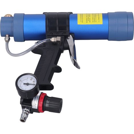 Pistolet à colle pneumatique pour verre 310 ml 1/4 po avec manomètre, outil de calfeutrage et d'application de mastic d'air (1/5)