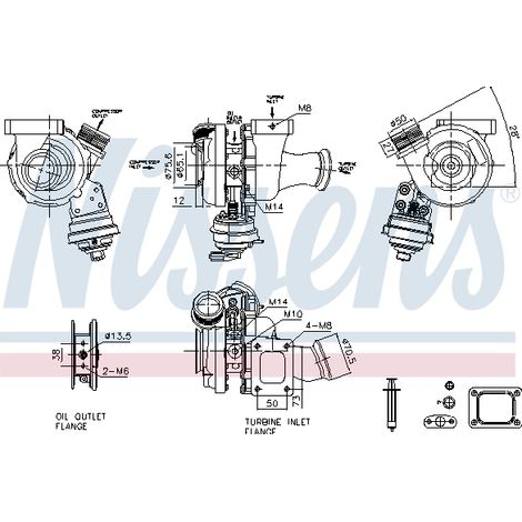 Turbocompresseur, suralimentation Nissens 93485 IVECO 5801922491