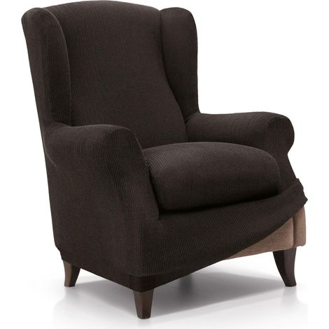 Housse de Fauteuil à Oreilles élastique de 70 à 100 cm Modèle Reale Housse réglable pour Fauteuil à Oreilles Universelle Protecteur en Tissu Jacquard Toucher Coton (1/5)