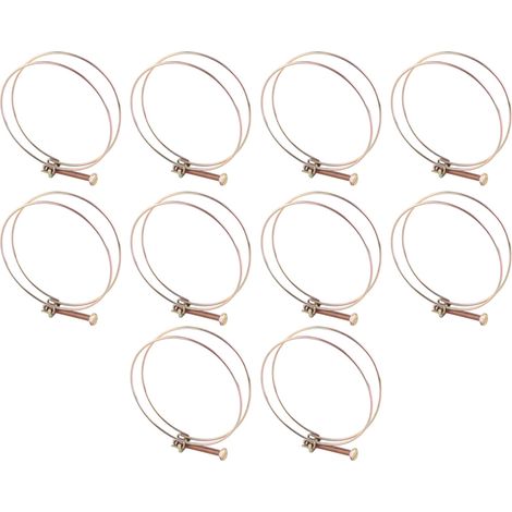 Double Wire Water Hose Clamp Pipe Clip Hoop Plumbing Fixture (94mm-100mm)