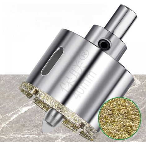 35mm Diamond Hole Saw, Diamond Drill Bit with Center Guide Drill Bit, Tile Hole Saw with Diamond Surface Coating for Cutting Glass, Tile, Ceramic, Marble, Limestone (1/4)