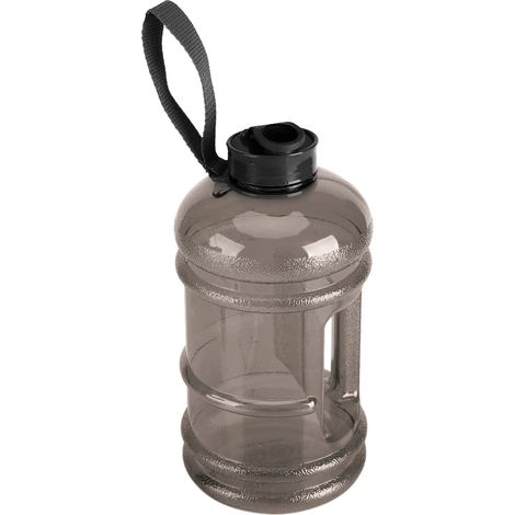 2,2-Liter-Sport-Trinkflasche, großes Fassungsvermögen, schwarz, für Camping, Fitnessstudio, Wandern und Fitness (1/5)