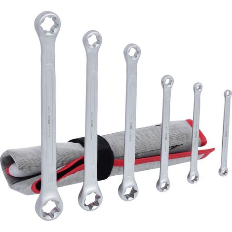 Ks Tools – Jeu de clés polygonales droites Torx E 6 pcs – Acier chromé vanadium – Finition satinée – Profil E-TORX® pour applications précises (1/6)