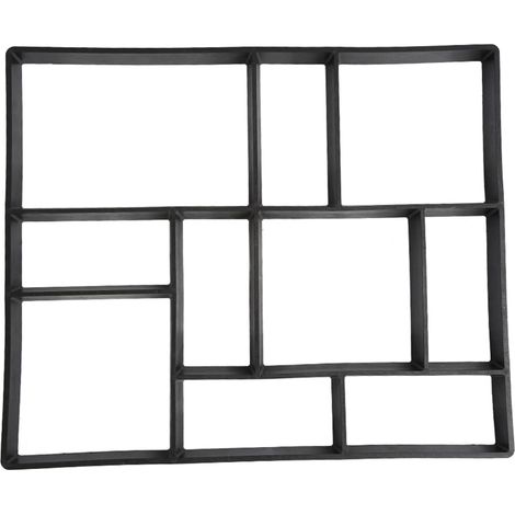 GOTOTOP Moule a Pavé Beton Jardin, Moule Pierre Asymétrique en Plastique, Moule a Pavé Beton DIY Réutilisable pour Chemin Terrasse Allée Patio Jardin, 60 X 50 X 5cm (1/5)