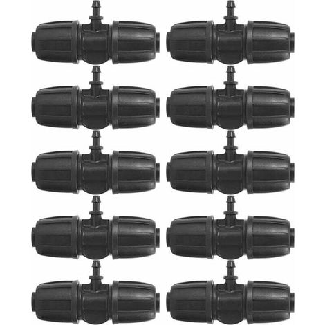 16 mm auf 4/7 Zoll Garten-Schlauchverbinder mit Widerhaken, 10 Stück/Set, Verbinder für PE-Schlauch-Gartenbewässerungssysteme
