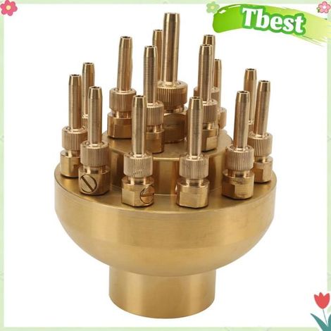 Tête de pulvérisation de fontaine - TBEST - Multi-buses réglable - Laiton - Motif fleur - Pour jardin & gazon (1/5)