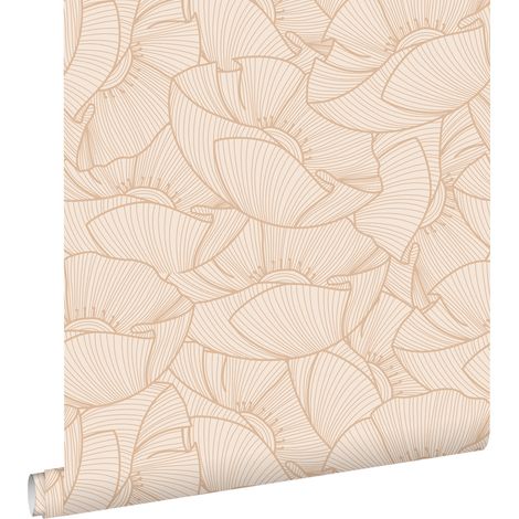 papier peint coquelicots beige  - ESTAhome (1/5)
