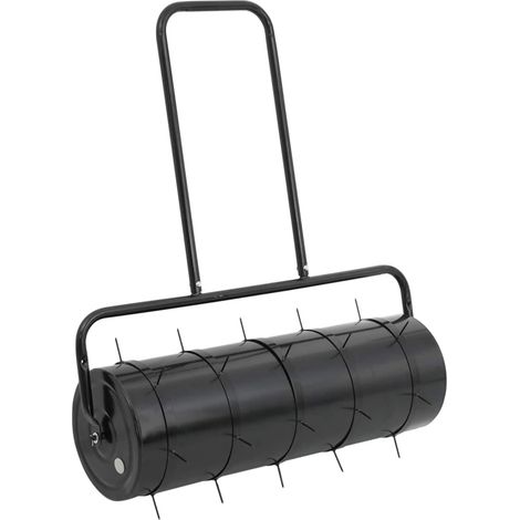 Garden Lawn Roller Pull with Aerator Clamps Ø 30 x 90 cm Steel vidaXL (1/5)
