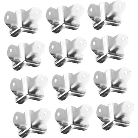 24 Pièces Cornière de Protection, Fer Noir, 4x4x4 cm, pour Bords d'Enceinte, Accessoire Haut-Parleur (1/5)