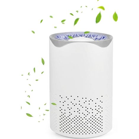 Purificateur d'air HEPA pour chambre à coucher – Petit purificateur d'air avec filtre H13 pour la poussière de fumée, les squames d'animaux domestiques, alimenté par USB pour la maison, le bureau et (1/5)