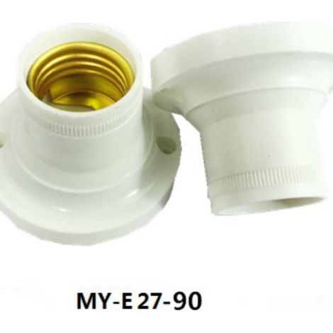 Douille de lampe à montage en surface à fond plat E27, tête de lampe de test de câblage encastrée de type 86 avec marquage CE. (1/5)