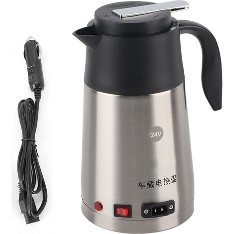 Bouilloire électrique Portable pour camion et voiture, 1,2 l, 24V, pour café bouillant, chauffe-eau, tasse chauffante (1/5)