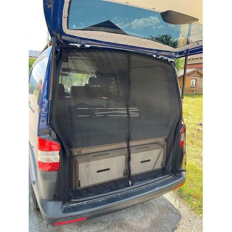 Magnetisches Moskitonetz für Hecktüren 165 x 150 cm – Feinmaschiges Polyamidgewebe – Freihändiges System für Lieferwagen und Pick-ups (1/5)