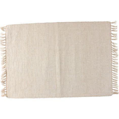 Mantel individual rectangular 35x50 cm en algodón reciclado beige Línea Basic