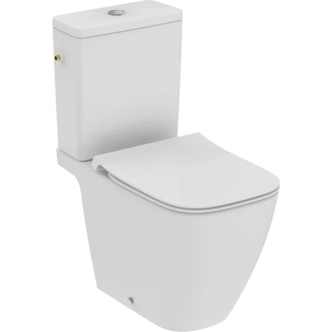 Inodoro de pie sin reborde IDEAL STANDARD I.life B con salida horizontal y asiento de cierre suave