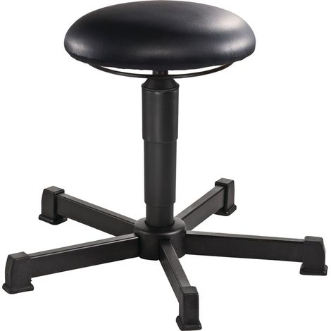 MEY Drehhocker mit GleiterKunstleder schwarz Sitzhöhenverstellung 390-520 mm Hocker