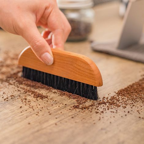 Café avec comptoir de bar brosse de nettoyage broyeur poudre de café brosse de nettoyage cerise cheval en bois crinière brosse outil de nettoyage 1 (1/4)