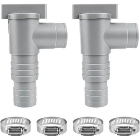 Vanne d'arrêt de piscine 32 mm, vanne d'entretien avec 4 colliers de serrage, accessoires d'entretien pour piscines hors sol (1/5)
