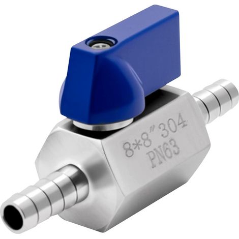 8 mm avec robinet à boisseau sphérique de joint de pagode, mini robinet à boisseau sphérique de joint de pagode pour l'eau, le gaz et le carburant