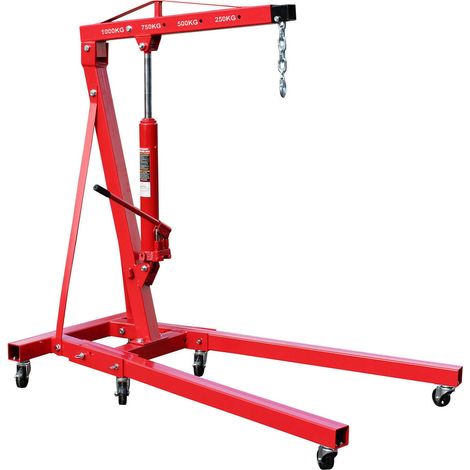 Grue d‘atelier pliable pour charge 1000kg max. 960-1240 mm chèvre de levage