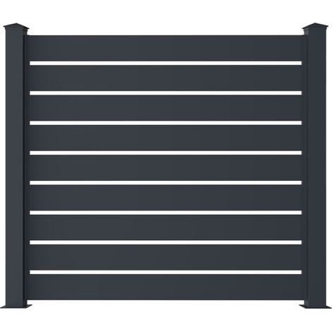Cloture Aluminium Ajourée SPACE 190x169cm Anthracite X-Metal (1/4)