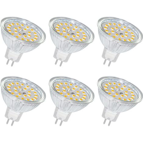 MR16 Ampoule GU5.3 LED 12V 5W Blanc Chaud 3000K 500LM Non Dimmable Equivalent à 50W Halogène, Ampoule Spot LED MR16 GU5.3 pour Plafonnier, Éclairage Paysager, 6 Pièces (1/5)