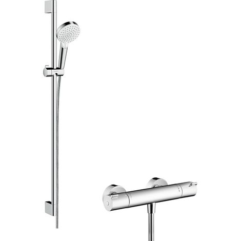 HANSGROHE Crometta Combi doccia Vario con barra 90 cm Ecostat 1001 CL 27813400 (1/5)