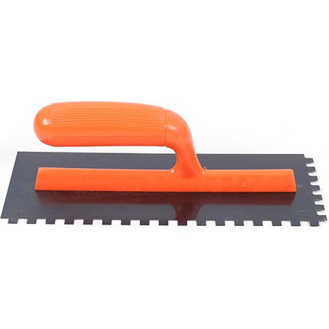 Lisseuse à plâtre, truelle crantée manche plastique, outil résistant à l'usure et aux chocs pour maçonnerie et construction, spatule à mortier, lame de finition (exclusivité Mexique, fabrication sur m (1/5)