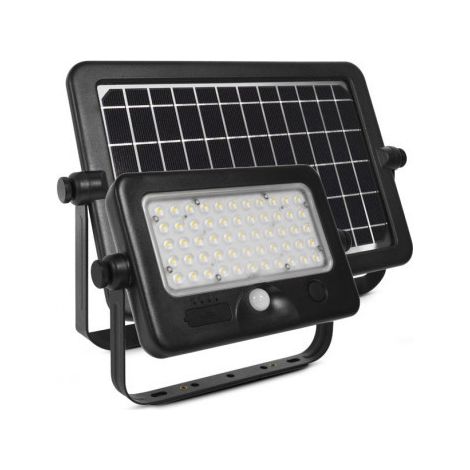 Projecteur LED Solaire avec Détecteur 10W 4000K IP44 Chargeur USB Miidex Lighting® (1/5)