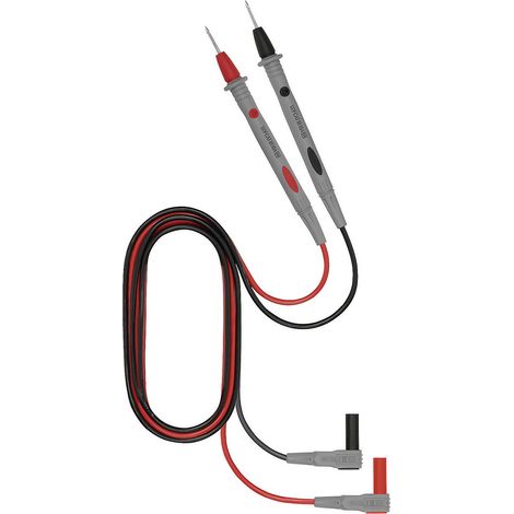 Weidmüller 125S2606 Sicherheits-Messleitungs-Set Lamellenstecker 4 mm Prüfspitze 1.00 m Schwarz, Ro (1/3)