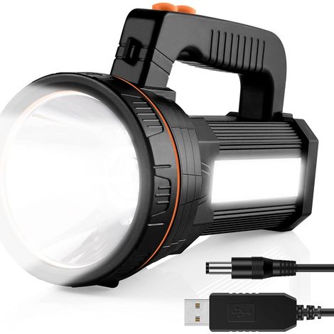 Lampe Torche LED Rechargeable Etanche, Puissante à LED super lumineuse 9000 mAh 7000 lumens Lampe Camping Projecteur Portable, Lanterne Torche pour Randonnée Ustellar (1/5)