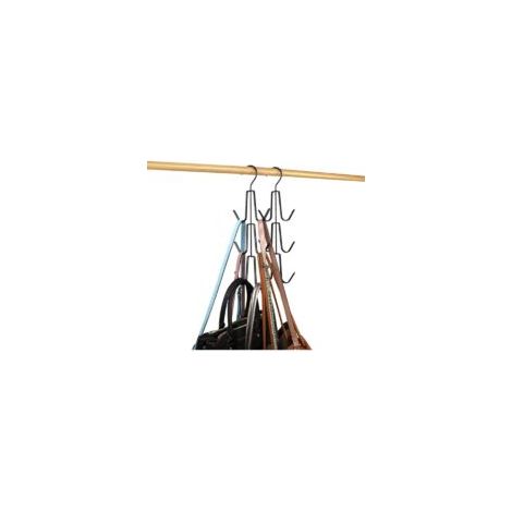 Ganci per borse, Porta borse, Set di 2 ganci in metallo salvaspazio, Organizzazione armadio, Sacchetti portaoggetti per borse, zaini, canotte, cinture (Nero) - Crezuo (1/4)