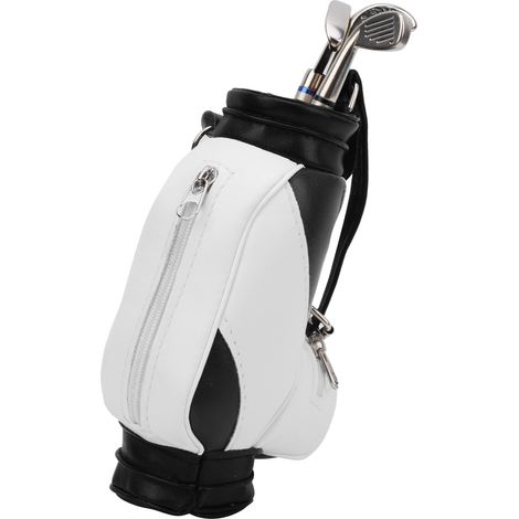 Porte-stylo Mini Golf avec Accessoire de Bureau, Idée Cadeau pour Golfeur, Design Noir et Blanc