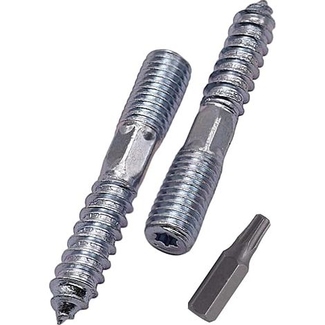 Boulons de suspension M10 x 60 mm, Vis à cheville à filetage double extrémité, Boulons à double tête (1/5)