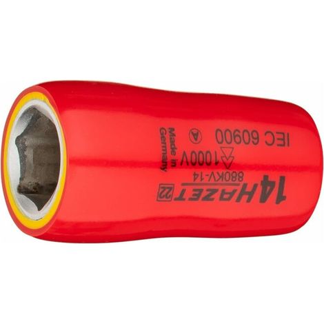Jeu de clés à douille hexagonales 880KV-14 carré creux 10 mm (3/8 pouce) hexagone extérieur profil de traction 14 mm HAZET (1/4)