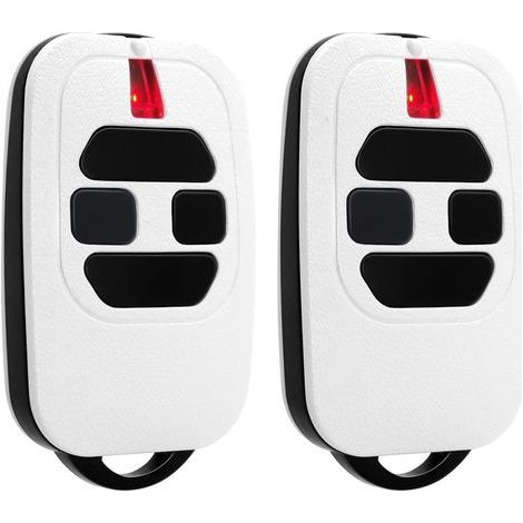 Lot de 2 télécommandes de portail 433,92 MHz compatibles avec les télécommandes de porte de garage GTI2/4, GT2/4, Mio TR2/4, Mio TR2N/4N (2, blanches) (1/5)