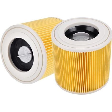 Artraise Lot de 2 Filtres à Cartouche avec Karcher Aspirateurs Humides WD2 WD3 WD3P WD1 MV3 MV2 pour Kärcher Séries A, K, KNT, NT, SE, VC, Remplace 6.414-552.0, 6.414-547.0, 6.414-772.0