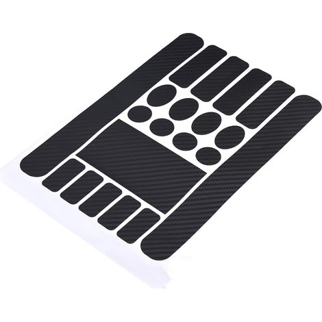 Kit de protection autocollant pour base et cadre de vélo, en carbone (texture 3D) (1/5)