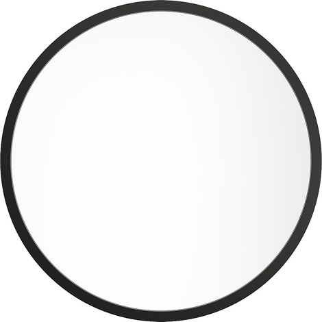 Grande specchio a muro rotondo D. 150 cm in Legno di paulownia Nero - ZANG