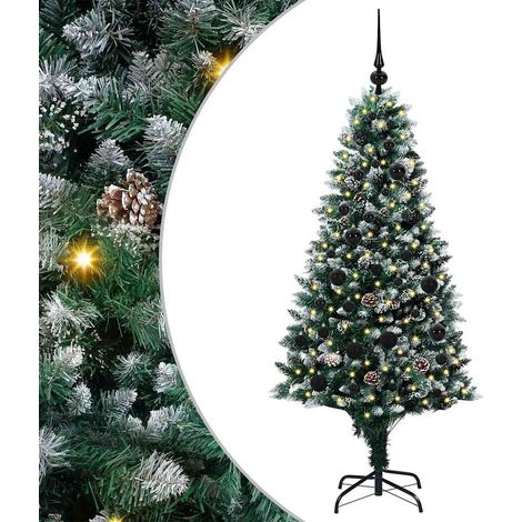 Künstlicher Weihnachtsbaum mit 150 LEDs mit Ständer Grün 150 cm vidaXL (1/5)