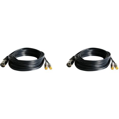 Deux câbles audio RCA, un adaptateur RCA mâle vers XLR mâle 3 broches, une prise pour mélangeur d'amplificateur Canon, un câble AV, un câble XLR vers double RCA, 2 mètres (1/5)