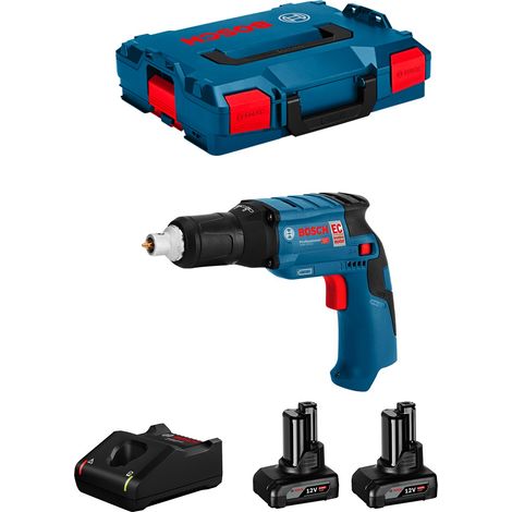 Bosch – Visseuse à plaque de plâtre 12V – Moteur Brushless – 2 batteries 6.0Ah – Vissage rapide en série – Pour bois et métal