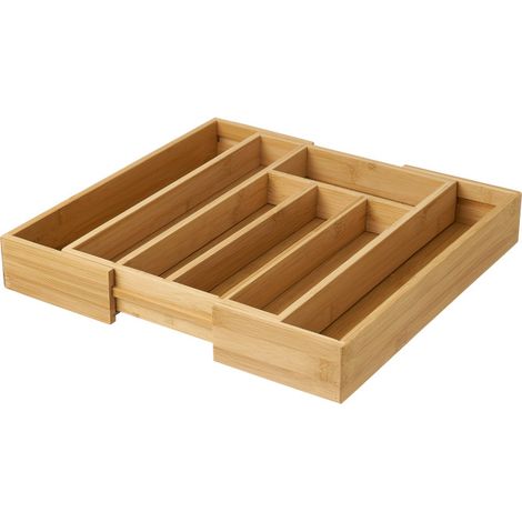 Range-Couverts Organiseur Bambou Extensible (1/4)