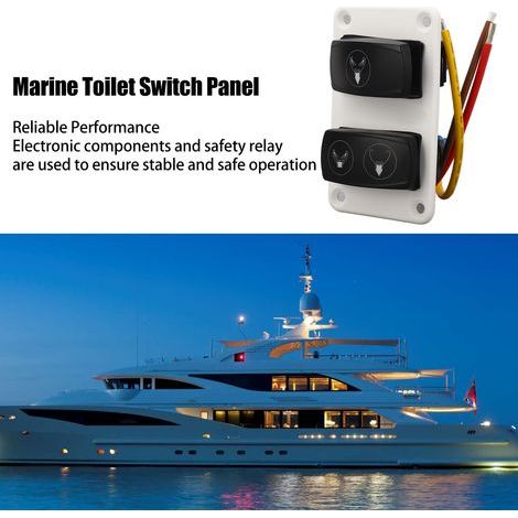 Tableau de Commande Interrupteur 12V 24V Marine WC 3 Positions Réponse Rapide Bateau Yacht (1/5)