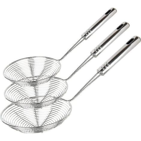 Spider Strainer Skimmer Set Of 3 Asian Strainer Ladle Stainless Steel Wire Skimmer Spoon With H Z644