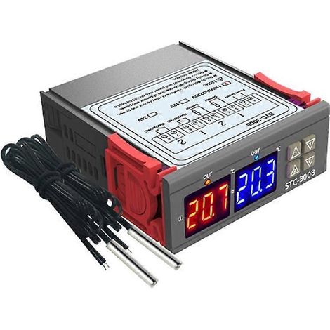 Thermostat numérique STC-3008 avec capteur de température et hygromètre, 12 V, 24 V et 220 V. (1/5)