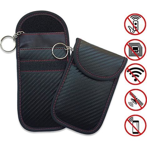 Faraday Carte Clé De Voiture FOB Signal de Bloqueur Sac RFID Bouclier Clé ID Carte Sacs Organisateur pour la Protection De La Confid (1/4)