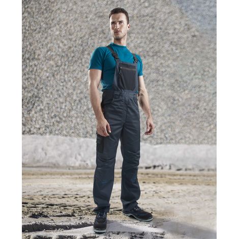 Ardon 4TECH - graue und schwarze lange Latzhose, Größe S (XL)