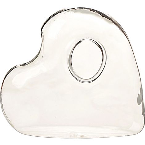 Jarrón hidropónico creativo con forma de corazón, de cristal transparente, 13 x 12 cm – Regalo romántico único (1/5)