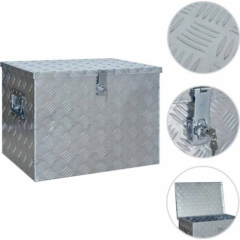 Caja de aluminio 610x430x455 mm plateada vidaXL (1/5)